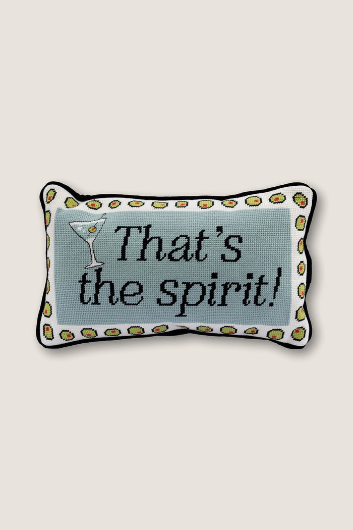 That's the Spirit Needlepoint Pillow