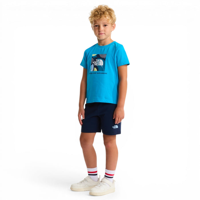 TNF Boys BOX NSE PLAY REG Short Set Blue