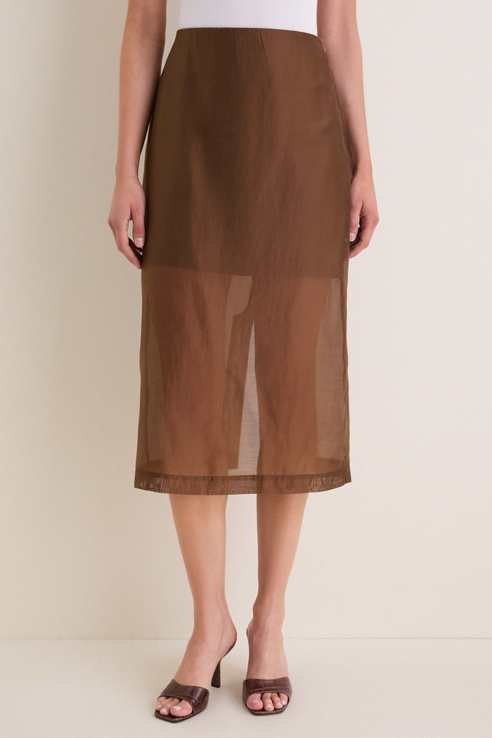 Toffee Organza Christy Skirt