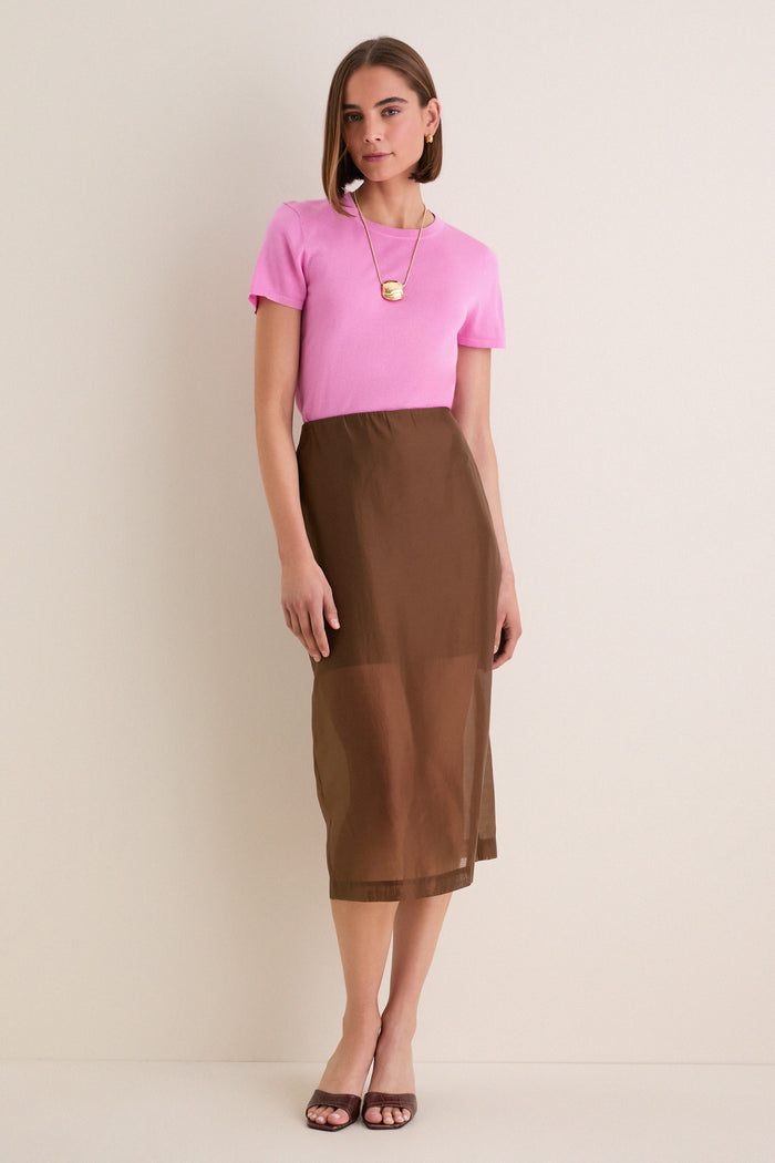 Toffee Organza Christy Skirt
