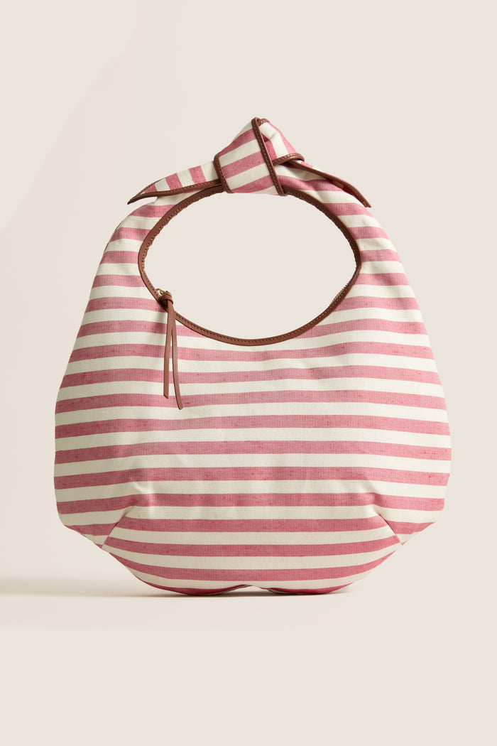Tomato Stripe Josie Knot Bag