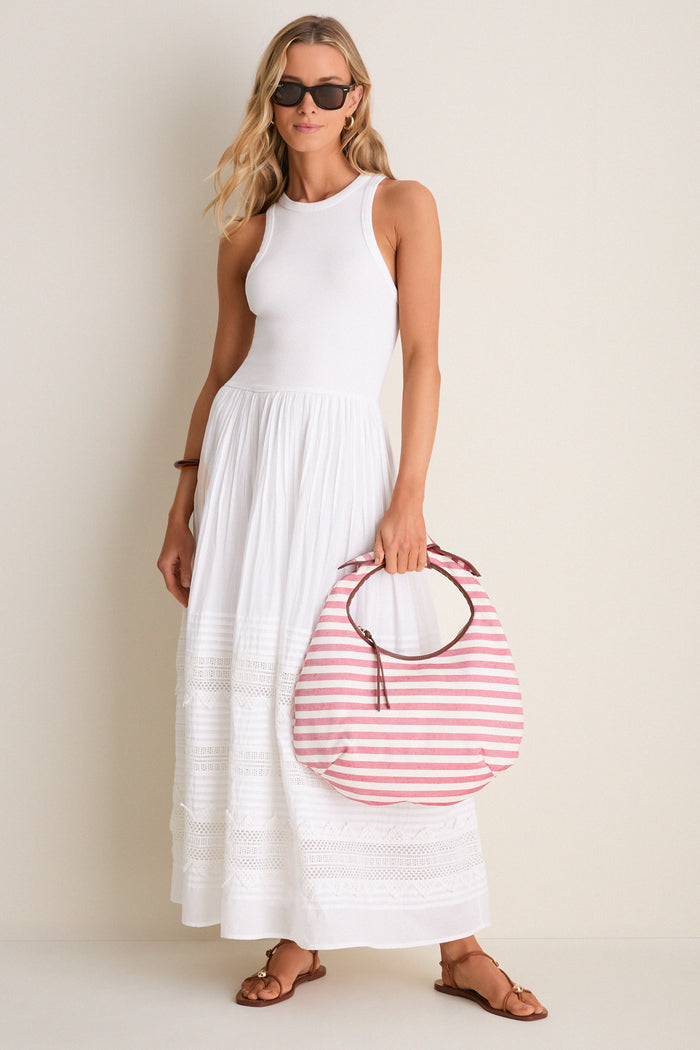 Tomato Stripe Josie Knot Bag
