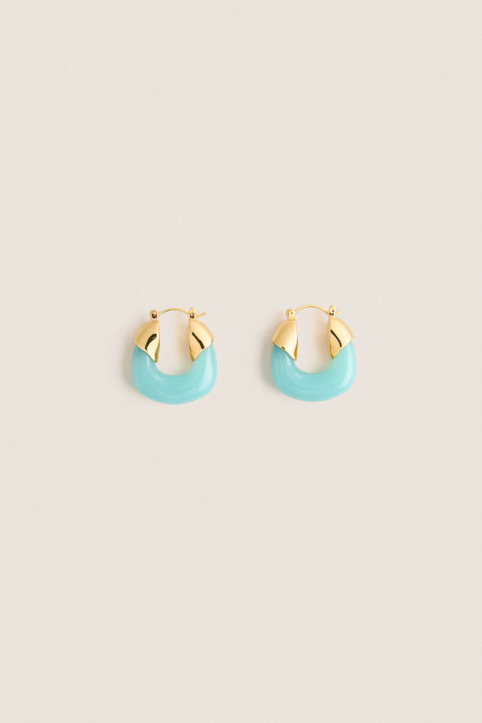 Tuckernuck x Lizzie Fortunato Amazonite Mini Organic Hoops