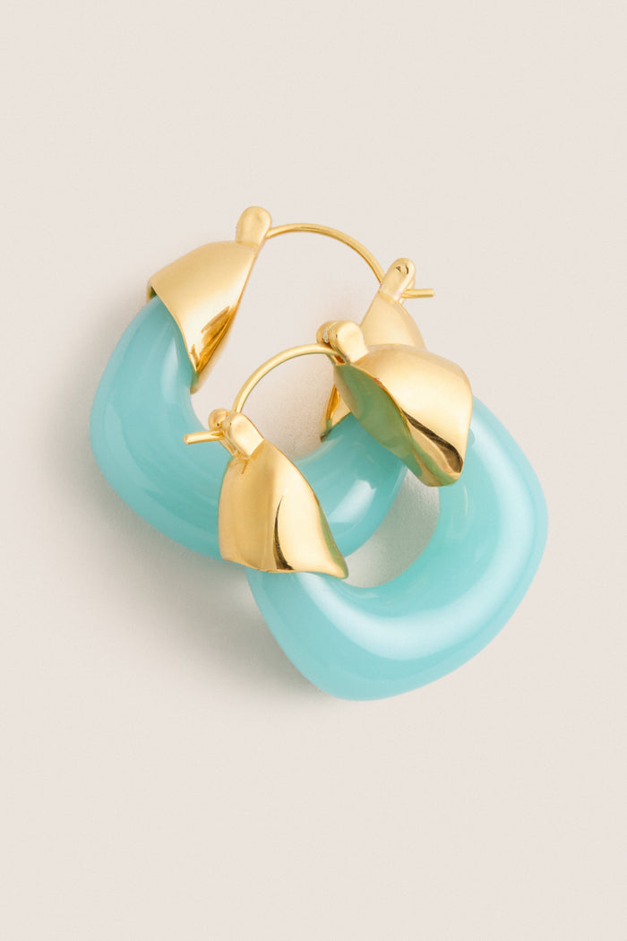 Tuckernuck x Lizzie Fortunato Amazonite Mini Organic Hoops