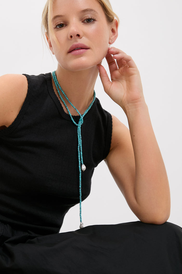 Turquoise Beaded Bolo