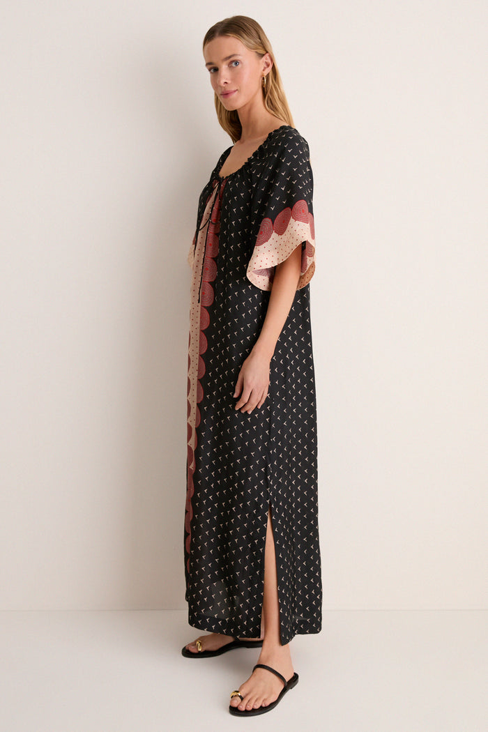 Tuscan Sun Cupro Short Sleeve Claudine  Dress