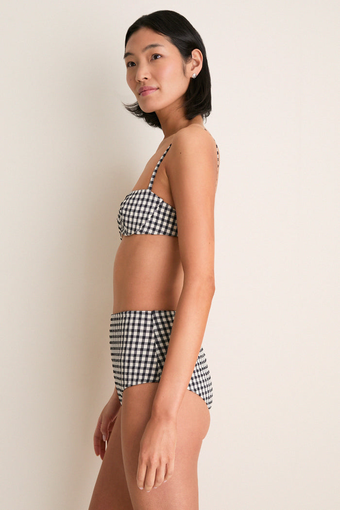 Tuxedo Plaid Ingrid Bikini Top