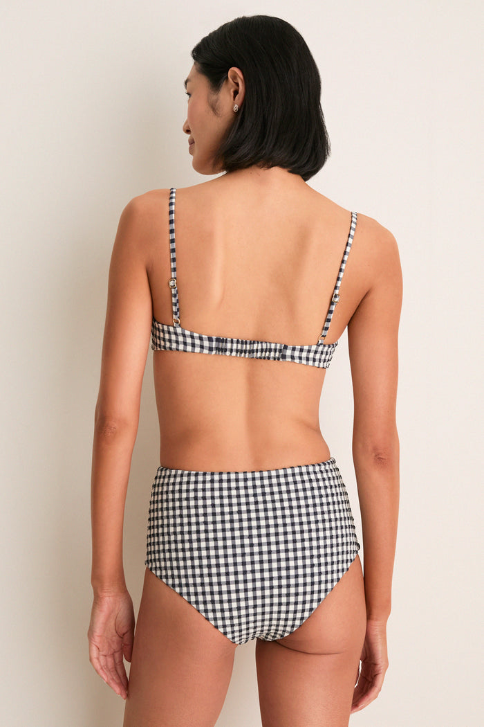 Tuxedo Plaid Ingrid Bikini Top