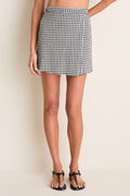 Tuxedo Plaid Wrap Skirt