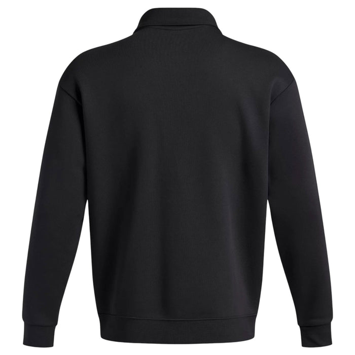 UA Mens Icon Fleece Collar Q Zip Black