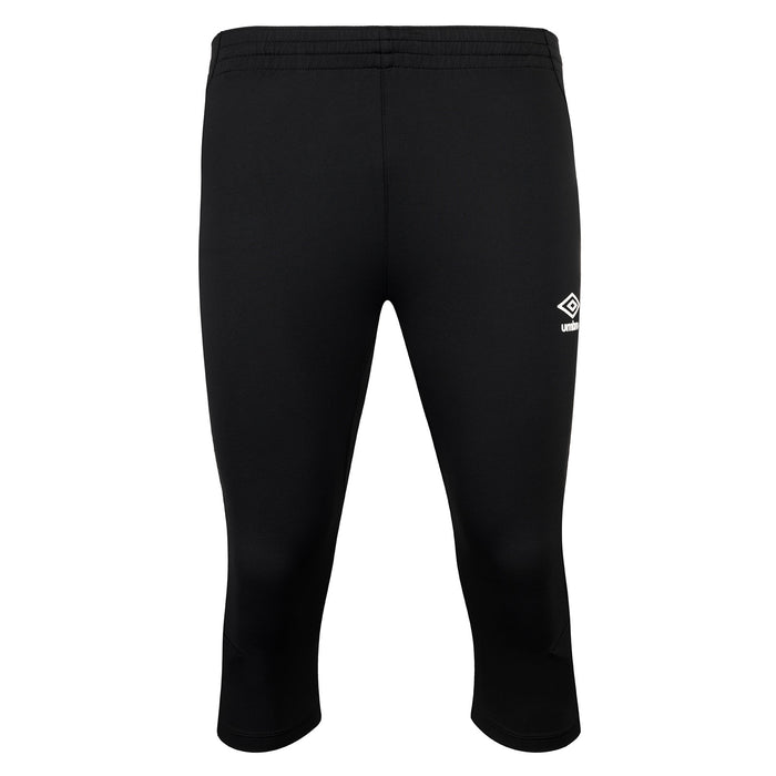Umbro Mens 3/4 Length Logo Jogger Training Pants - Black
