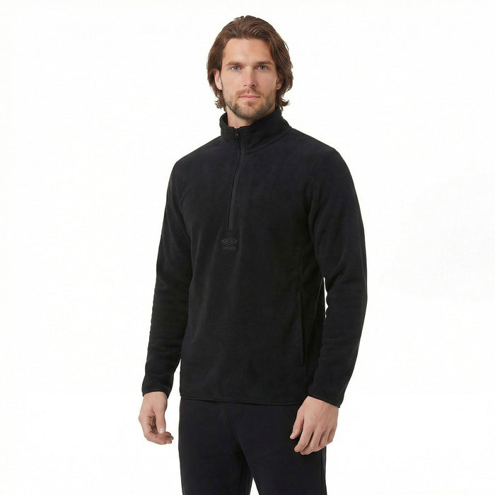 Umbro Relaxed Mens Logo Half-Zip Training Polar Fleece