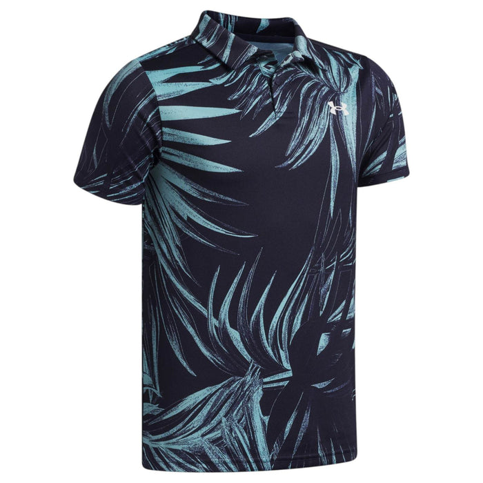 UNDER ARMOUR MPLAY PRINT POLO KIDS NAVY