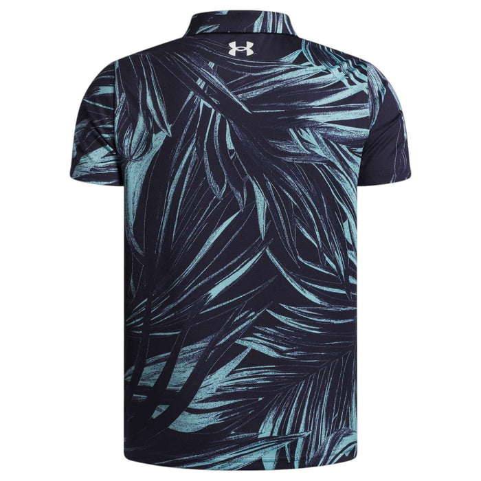 UNDER ARMOUR MPLAY PRINT POLO KIDS NAVY