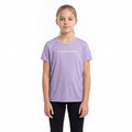 UA Girls Tech Wordmark Graphic SS Purple