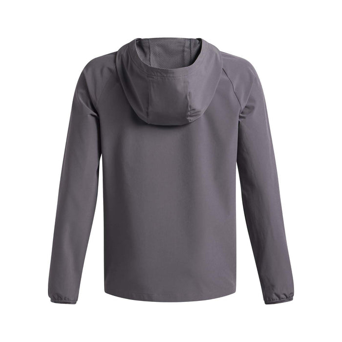 UA Boys VIBE WVN Windbreaker Jacket Grey