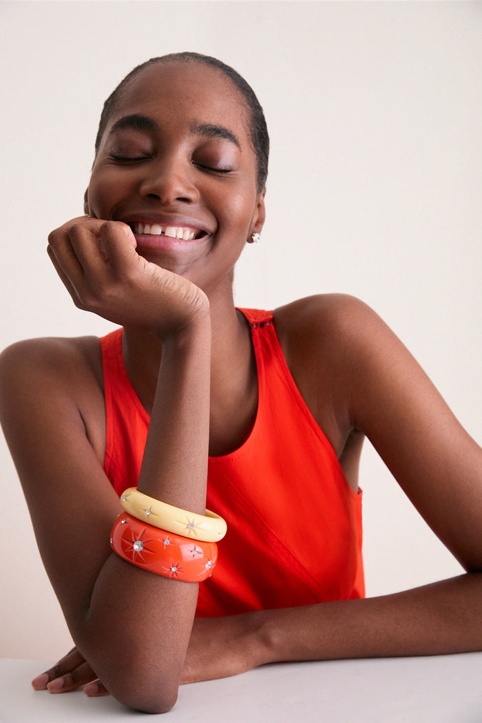 Vanilla and Tangerine Vedette Bangle Set