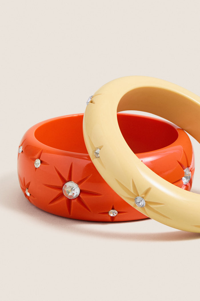 Vanilla and Tangerine Vedette Bangle Set