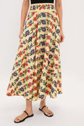 Victory Garden Floral Stripe Myrtle Maxi Skirt