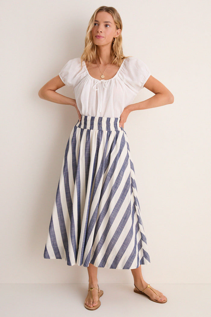 Villa Stripe Niki Circle Skirt