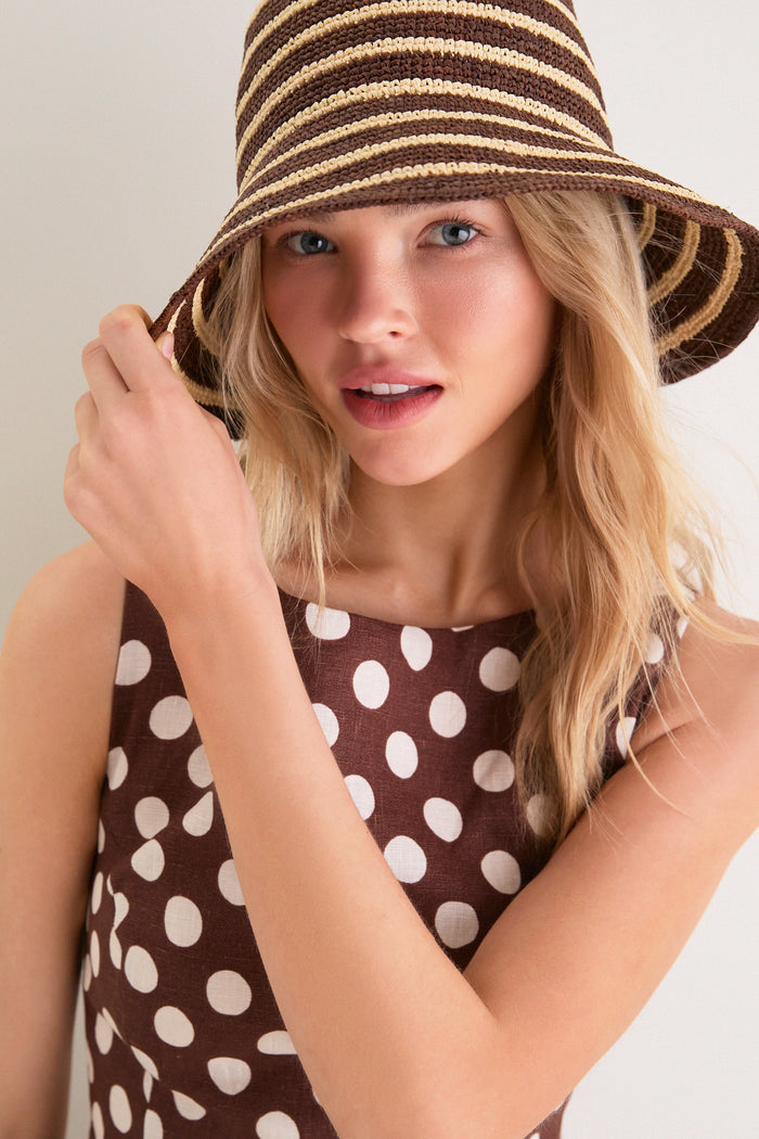 Walnut Stripe Felix Hat