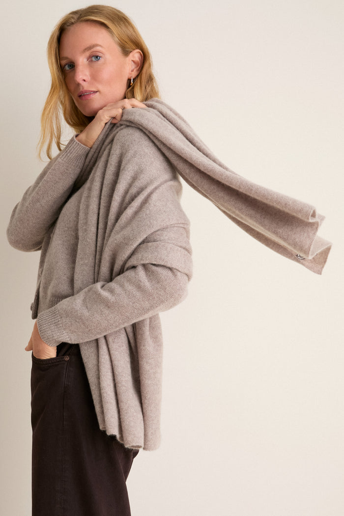 Wheat Cashmere Blanket Scarf