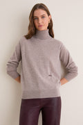 Wheat Cashmere Evelyn Turtleneck