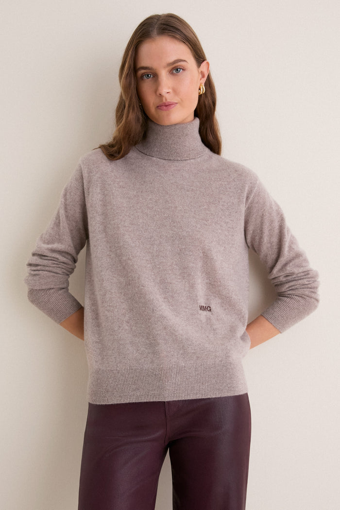 Wheat Cashmere Evelyn Turtleneck