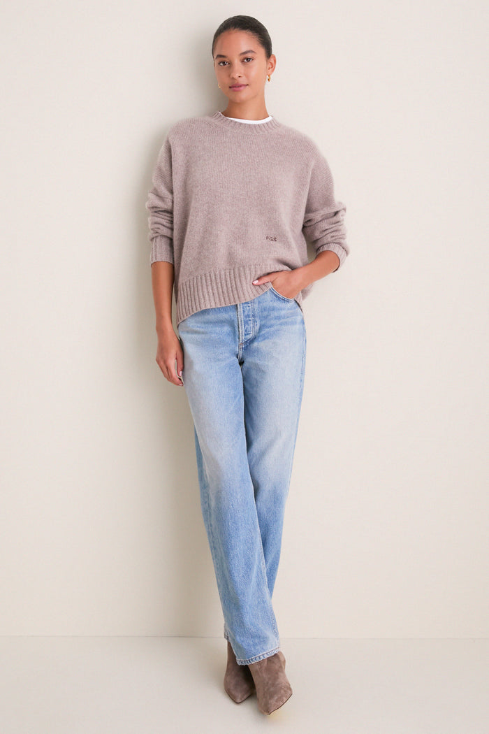 Wheat Cashmere Henri Crewneck