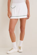 White 13 Inch Shirley Tennis Skirt