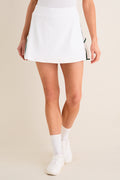 White 14 Inch Ruffle Connie Tennis Skirt
