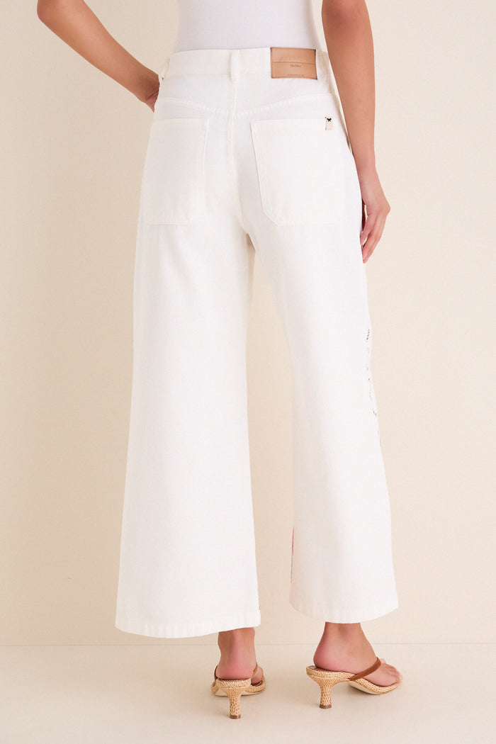 White Adunco Long Trouser