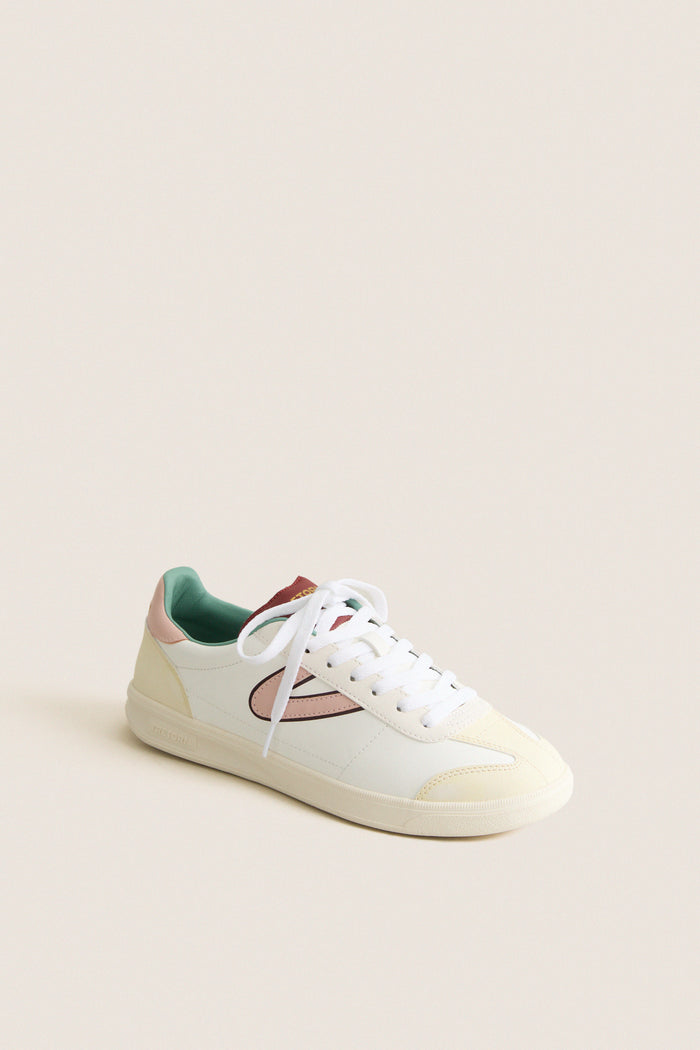 White Burgundy and Pink Skylar Sneakers