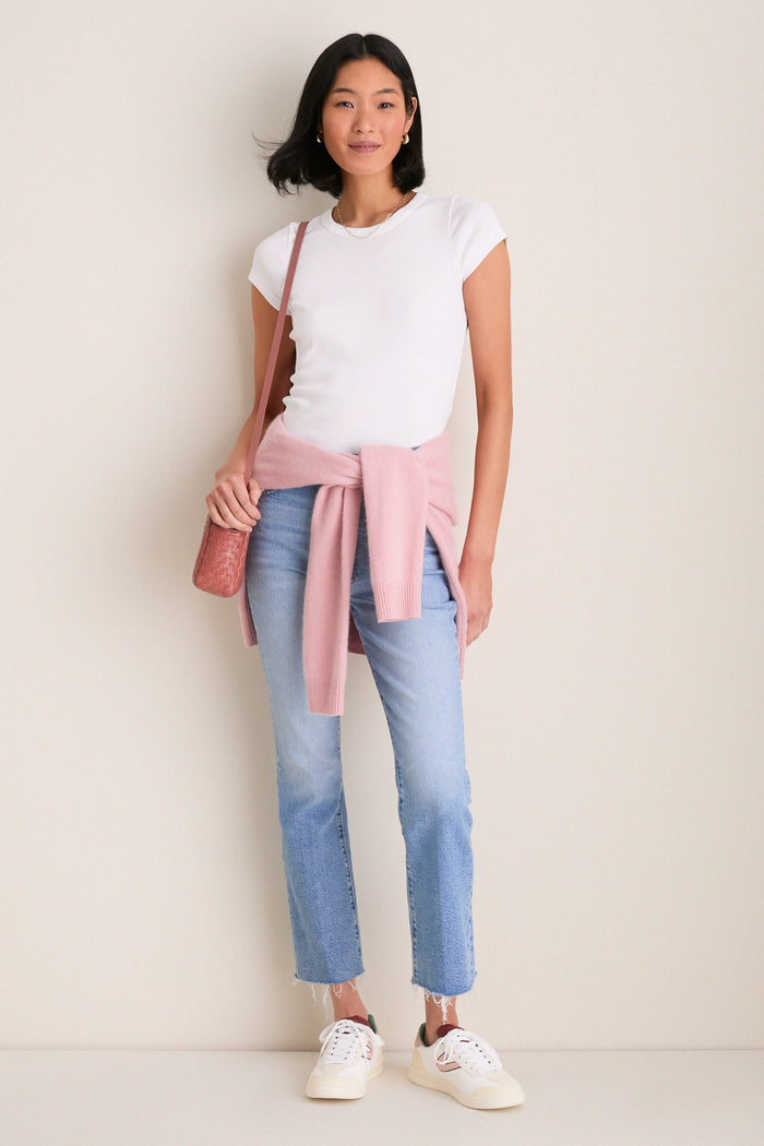 White Burgundy and Pink Skylar Sneakers