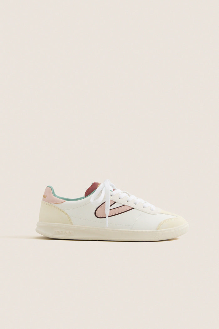 White Burgundy and Pink Skylar Sneakers
