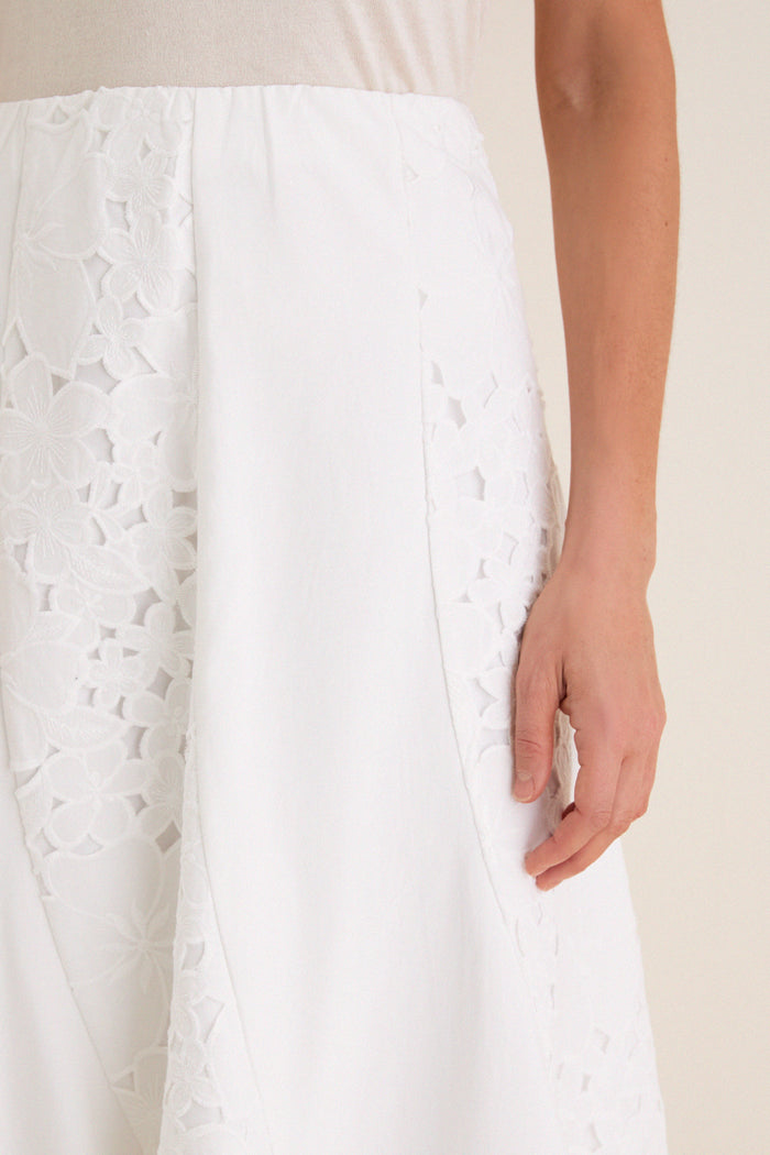 White Eyelet Mallory Skirt