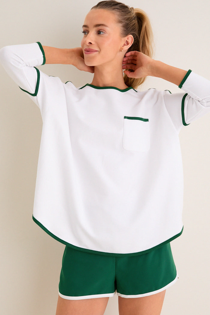 White French Terry Farrah Swing Sweatshirt