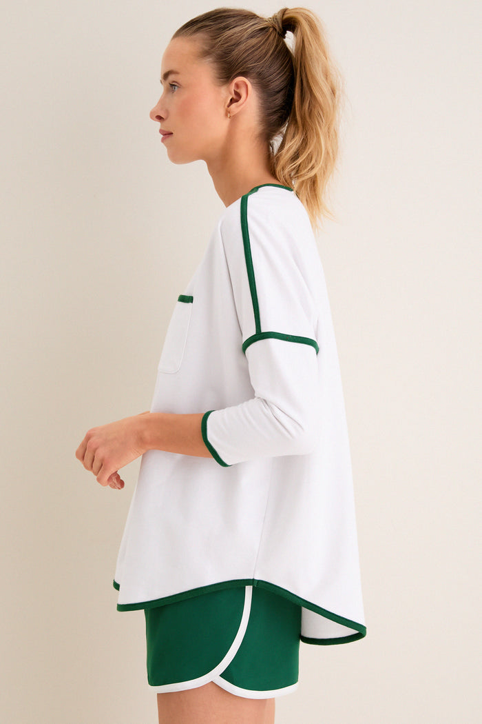 White French Terry Farrah Swing Sweatshirt