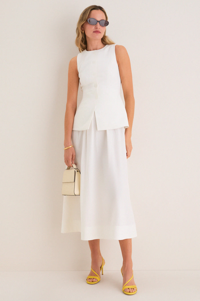 White Harley Waistcoat Dress