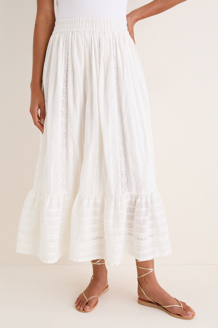 White Lace Beatrice Skirt