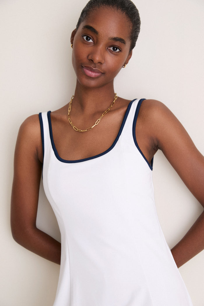 White Lightweight Compression Lucille Tennis Dress