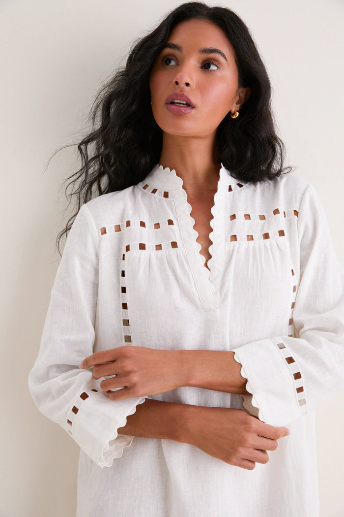 White Linen Dawson Tunic Dress