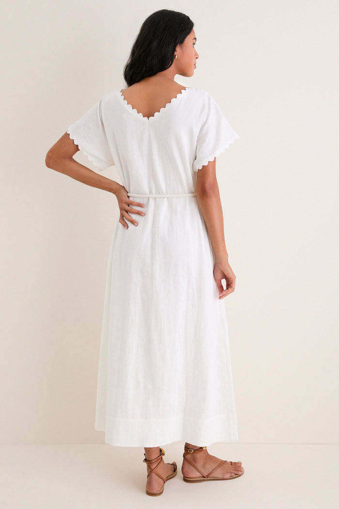White Linen Ric Rac Myles Dress