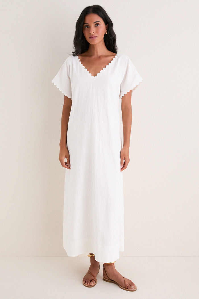 White Linen Ric Rac Myles Dress