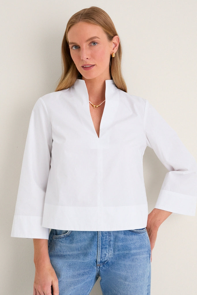 White Long Sleeve Celeste Top