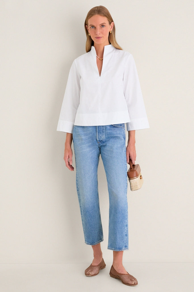 White Long Sleeve Celeste Top
