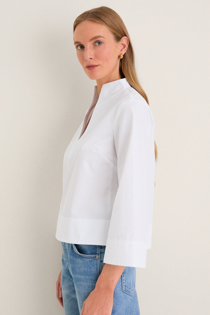 White Long Sleeve Celeste Top