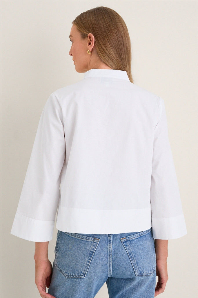 White Long Sleeve Celeste Top