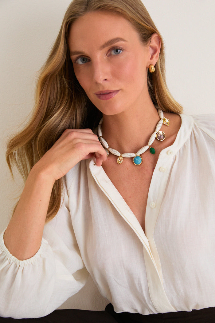 White Multi Adriana Necklace