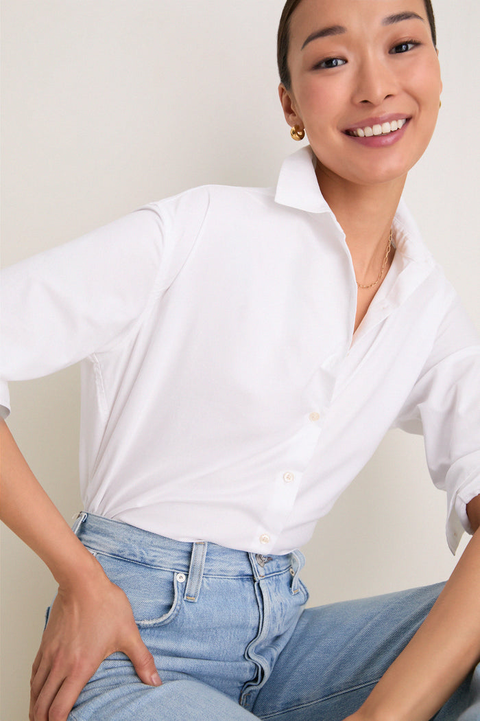 White Oxford Nadine Button Down
